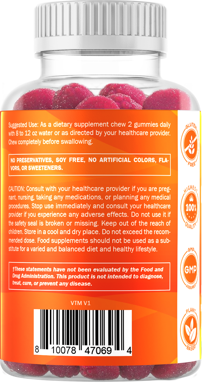 Vitamatic Magnesium Citrate 600mg, 60 Vegan Gummies