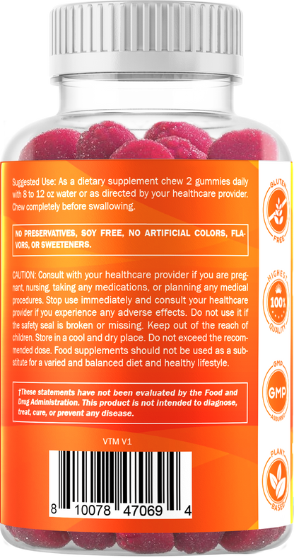 Vitamatic Magnesium Citrate 600mg, 60 Vegan Gummies