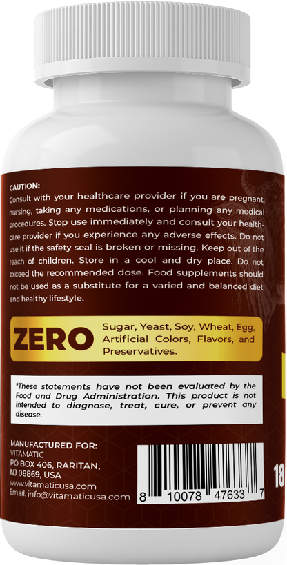 Vitamatic Grass Fed Beef Kidney with Liver - 180 Capsules