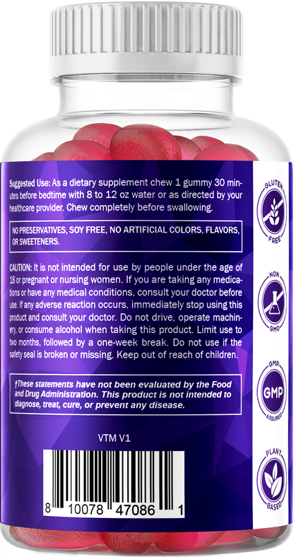 Vitamatic Melatonin 10mg Vegan Gummies, 60 Gummies