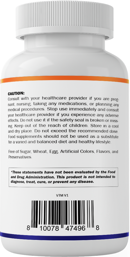 Taurine 2000mg Per Serving Supplement, 180 Veg Tablets