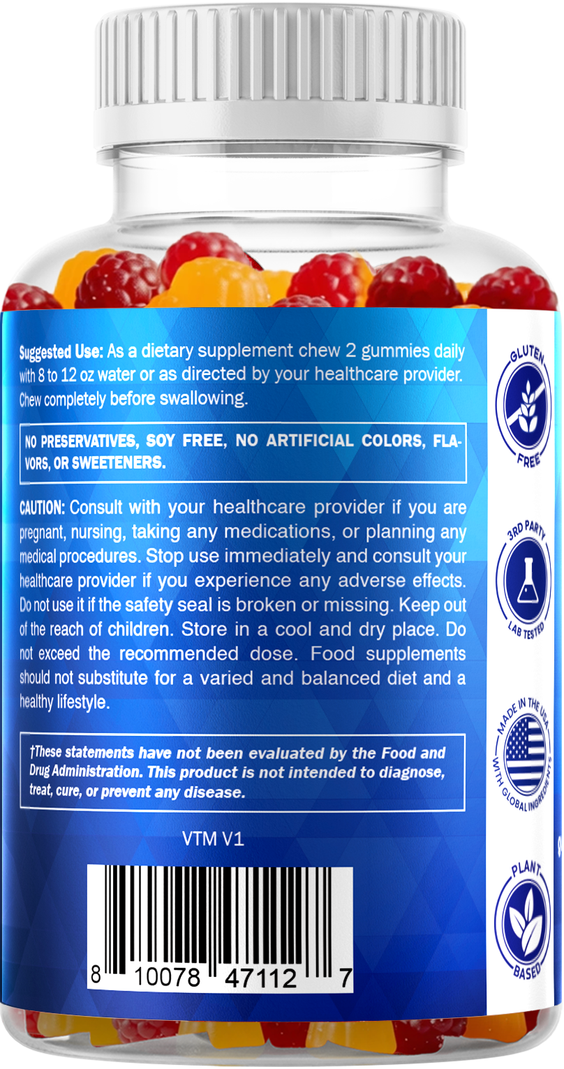 Vitamatic Sugar Free Probiotic 5 Billion CFU, 60 Gummies