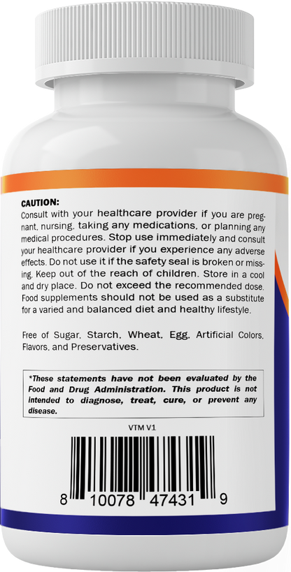 MSM 2000mg with Vitamin C 75mg, 180 Veg Capsules