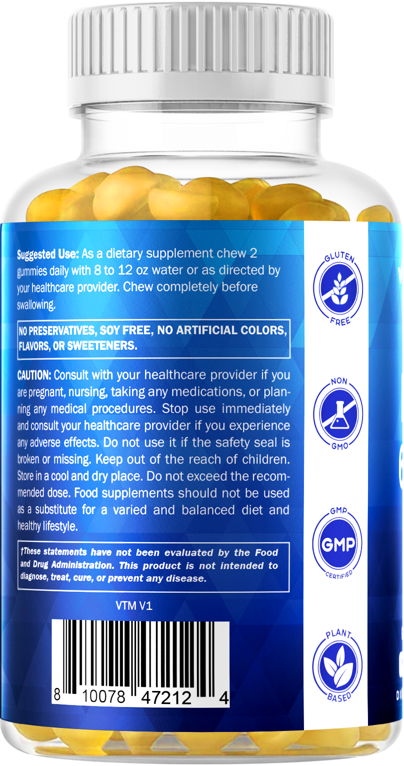 Vitamatic BCAA 600mg per Serving Gummies, 60 Count