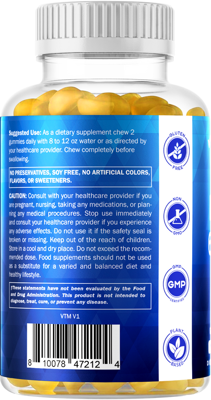 Vitamatic BCAA 600mg per Serving Gummies, 60 Count