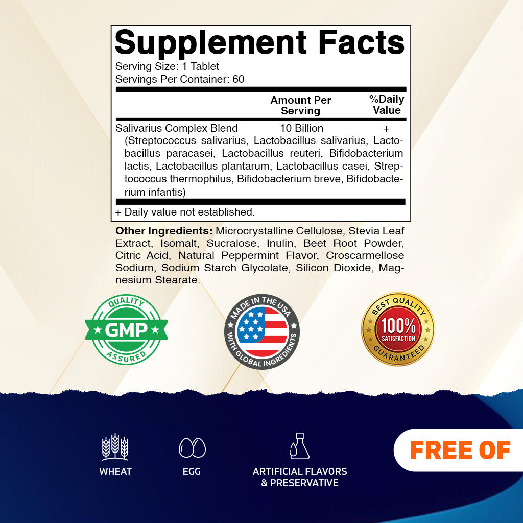 Salivarius Complex 10 Billion CFU, 60 Tablets