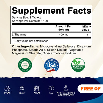 L-Theanine 400mg - 240 Tablets