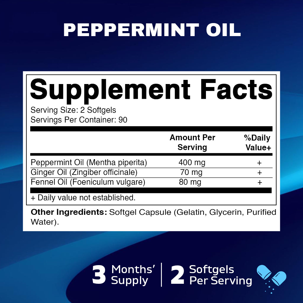 Peppermint Oil Softgels - 180 Softgels