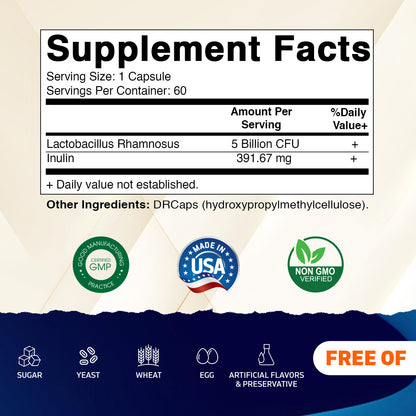 Lactobacillus Rhamnosus 5 Billion  - 60 DR Capsule