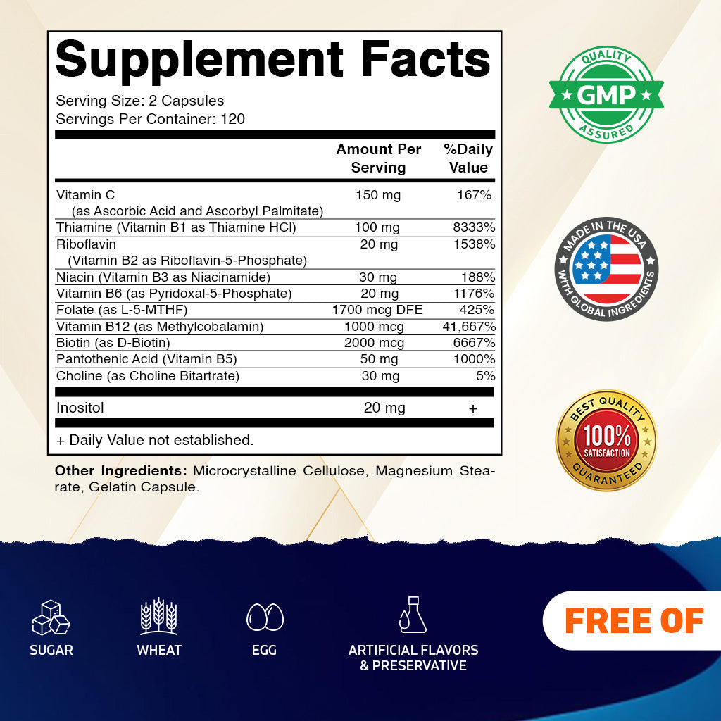 Methylated B-Complex Vitamins Capsules