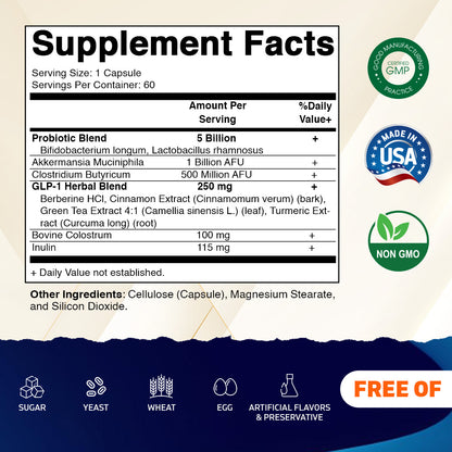 Vitamatic GLP-1 Support Supplement for Men & Women 60 Capsules