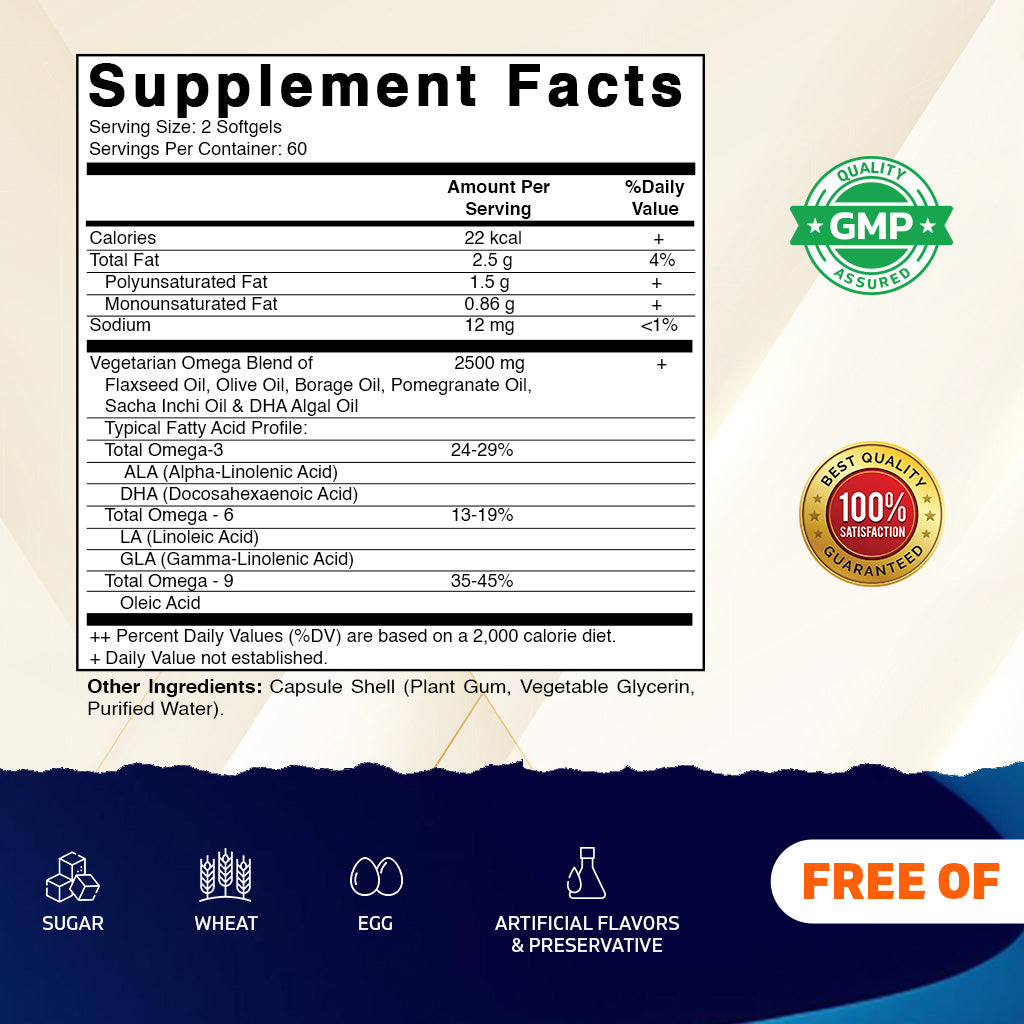 Vegan Omega 3-6-9 Complex Softgels
