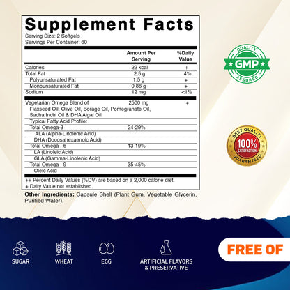 Vegan Omega 3-6-9 Complex Softgels