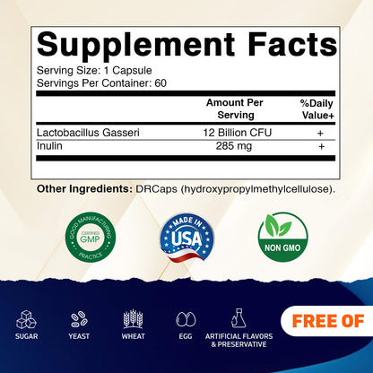 Lactobacillus Gasseri 12 Billion - 60 DR Capsule