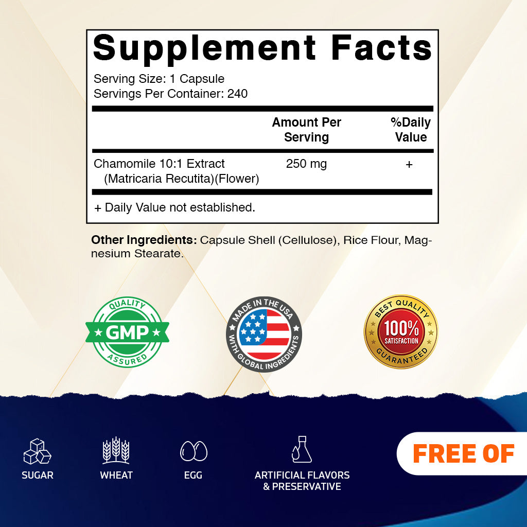 Chamomile 10:1 Extract, 240 Veg Capsules