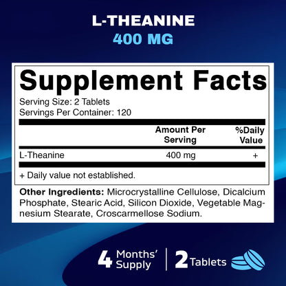 L-Theanine 400mg 240 Tablets