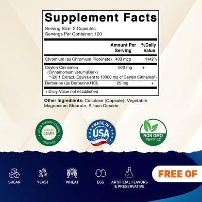 Ceylon Cinnamon 10000mg - 240 Vegetable Capsules