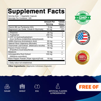 Advanced Sleep Aid with Melatonin, 120 Capsules