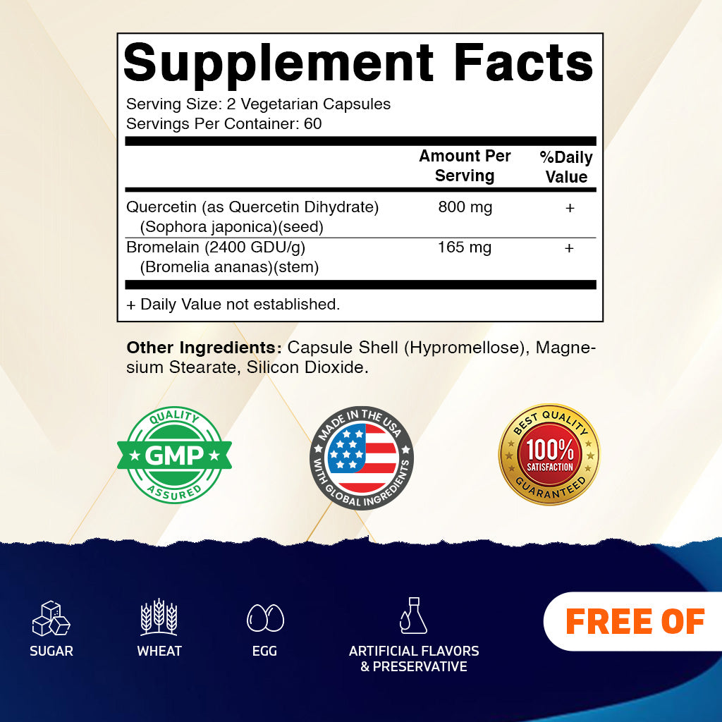 Quercetin Bromelain, 120 Veg Capsules