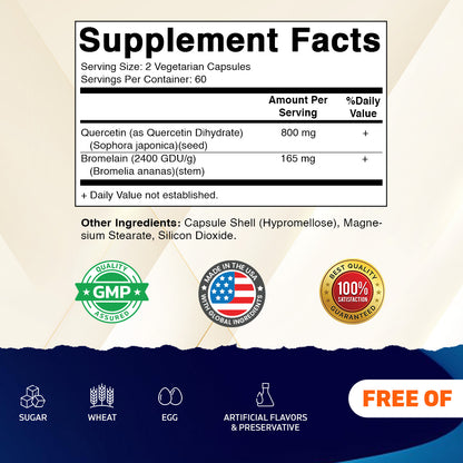Quercetin Bromelain, 120 Veg Capsules