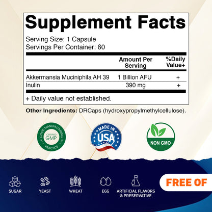 Akkermansia Muciniphila Gut Health 60 DR Capsules
