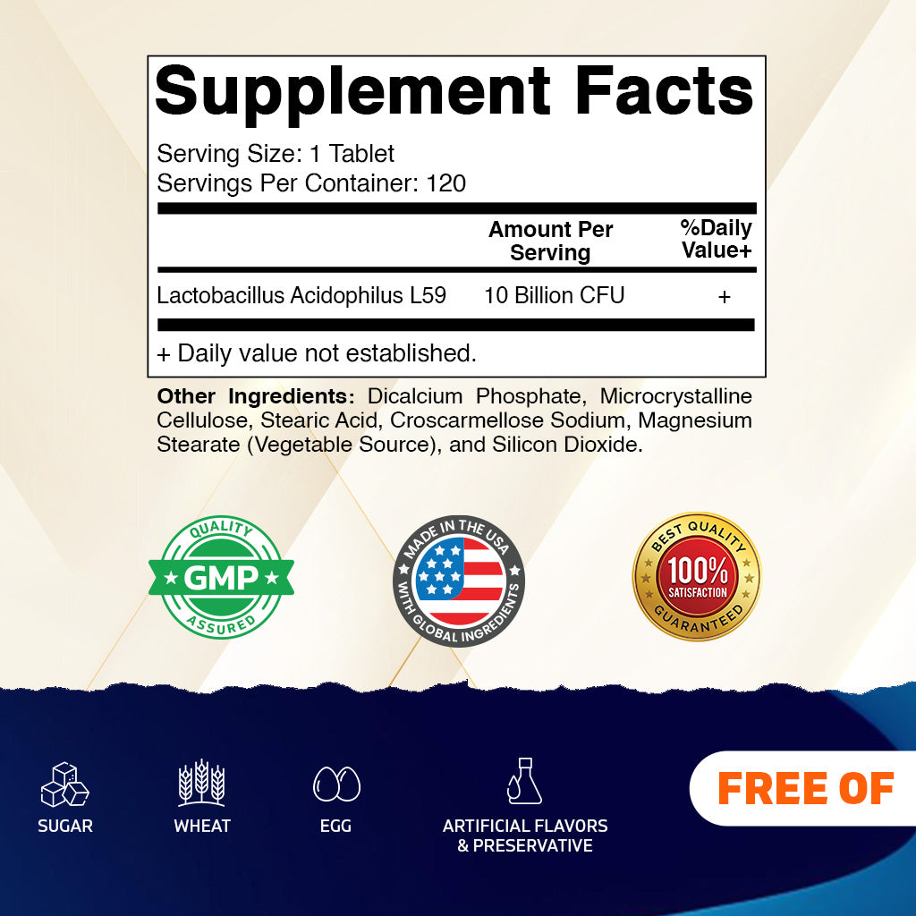 Acidophilus Probiotic 10 Billion CFU, 60 Capsules