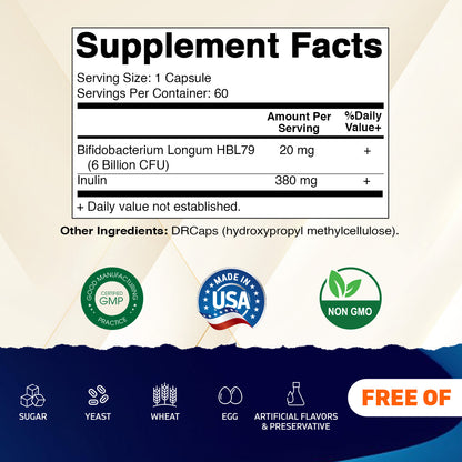 Bifidobacterium Longum 6 Billion CFU - 60 DRCapsules