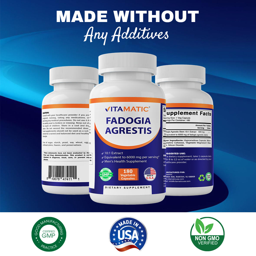 Fadogia Agrestis 600 mg 180 Veg Capsules