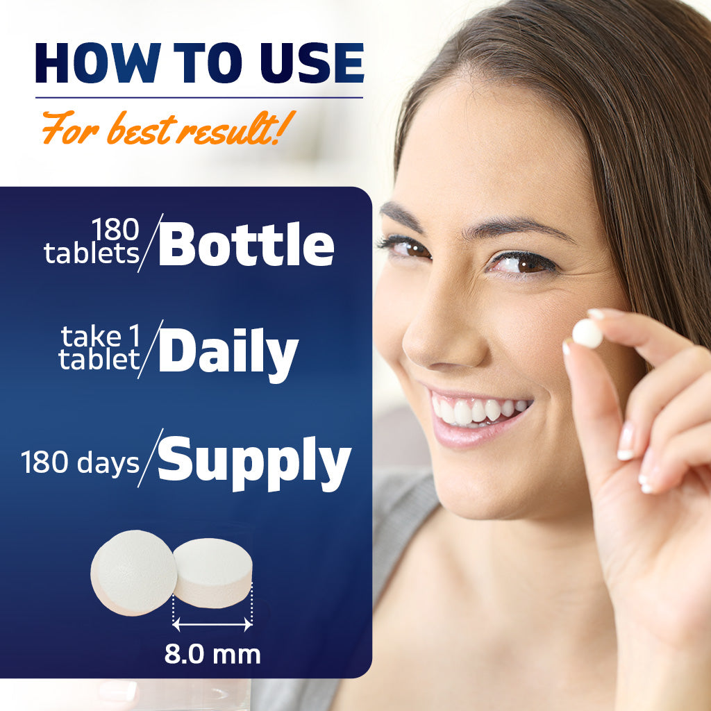 Vitamin D2 60 mcg 2400 IU - 180 Vegetarian Tablets