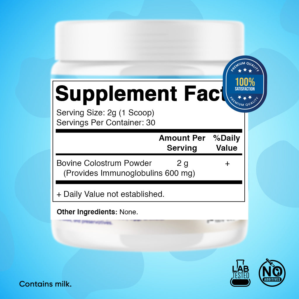 Colostrum Powder 30% IgG, 60g Jar