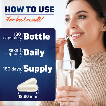 Moringa 10000mg Supplement, 180 Capsules