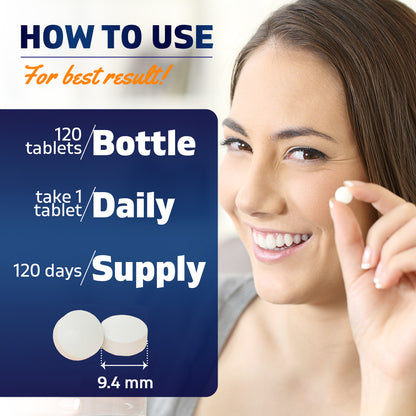 Vitamin D3 K2 Supplements with 10,000 IU Vitamin D + 200mcg Vitamin K MK-7, 120 Tablets