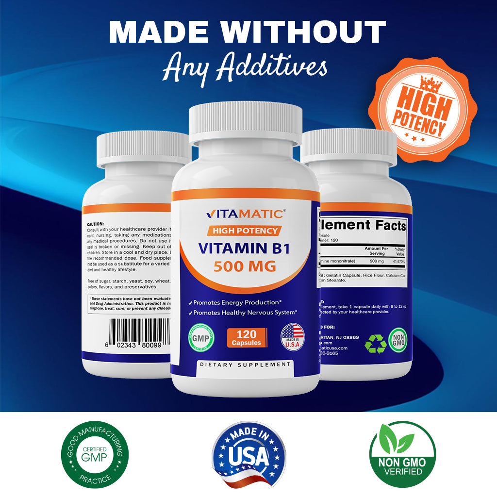 Vitamin B1 (Thiamine) 500mg - 120 Capsule