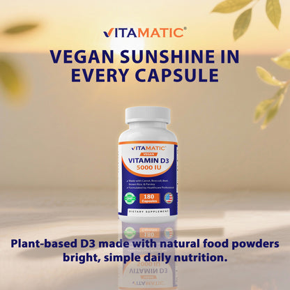 Vegan Vitamin D3 5000 IU from Lichen Capsules