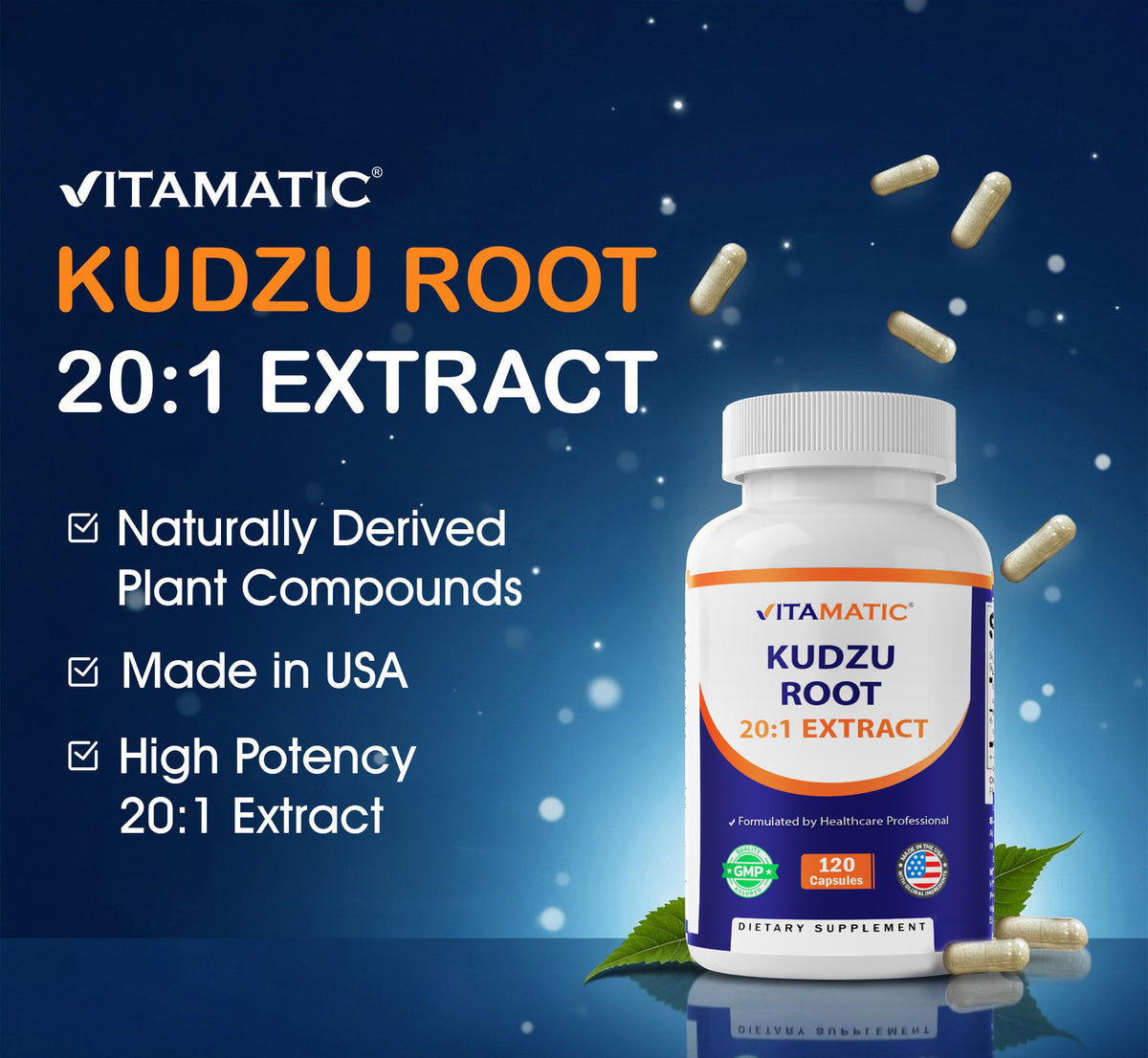 Kudzu Root 20:1 Extract Capsules