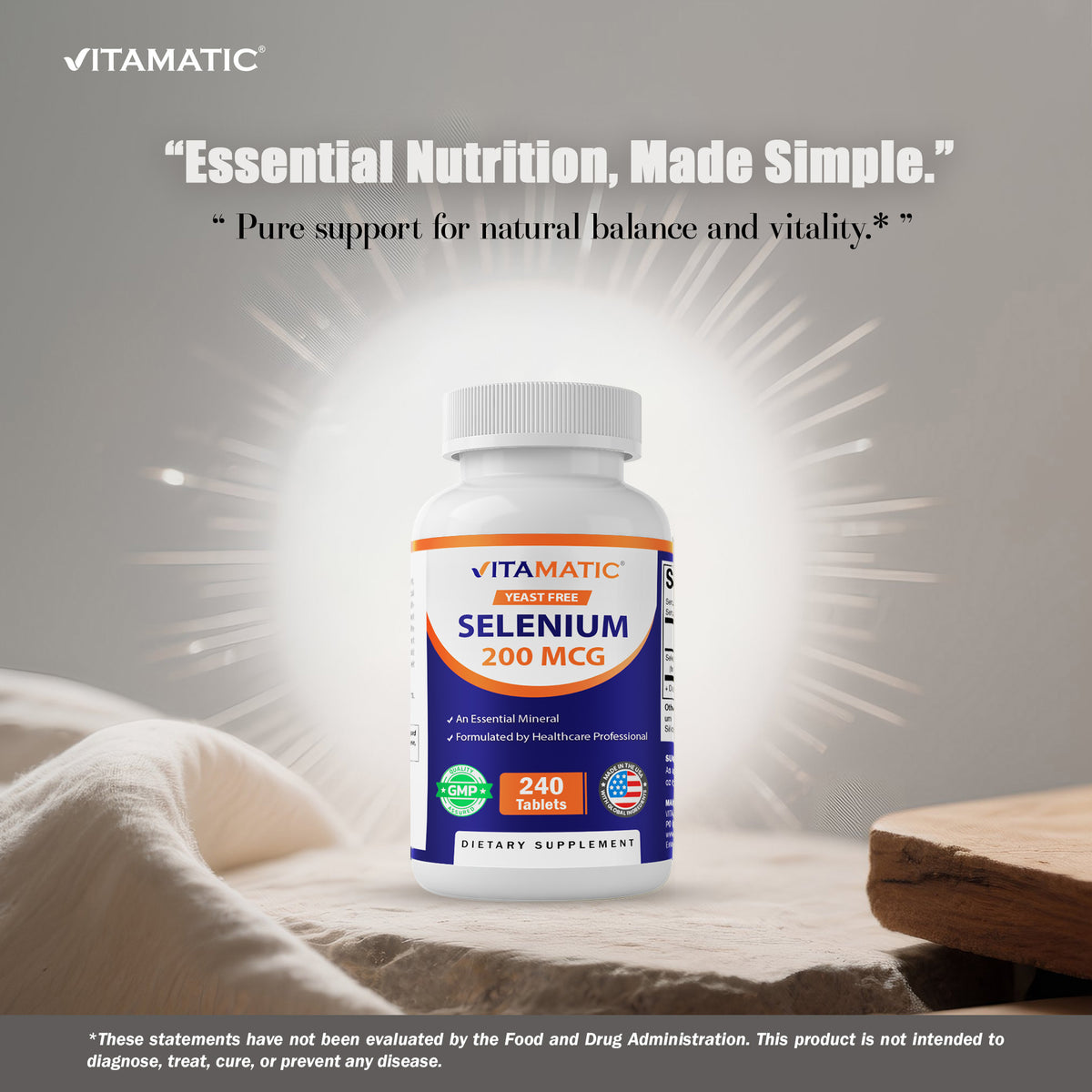 Yeast-Free Selenium 200 mcg, 240 Tablets