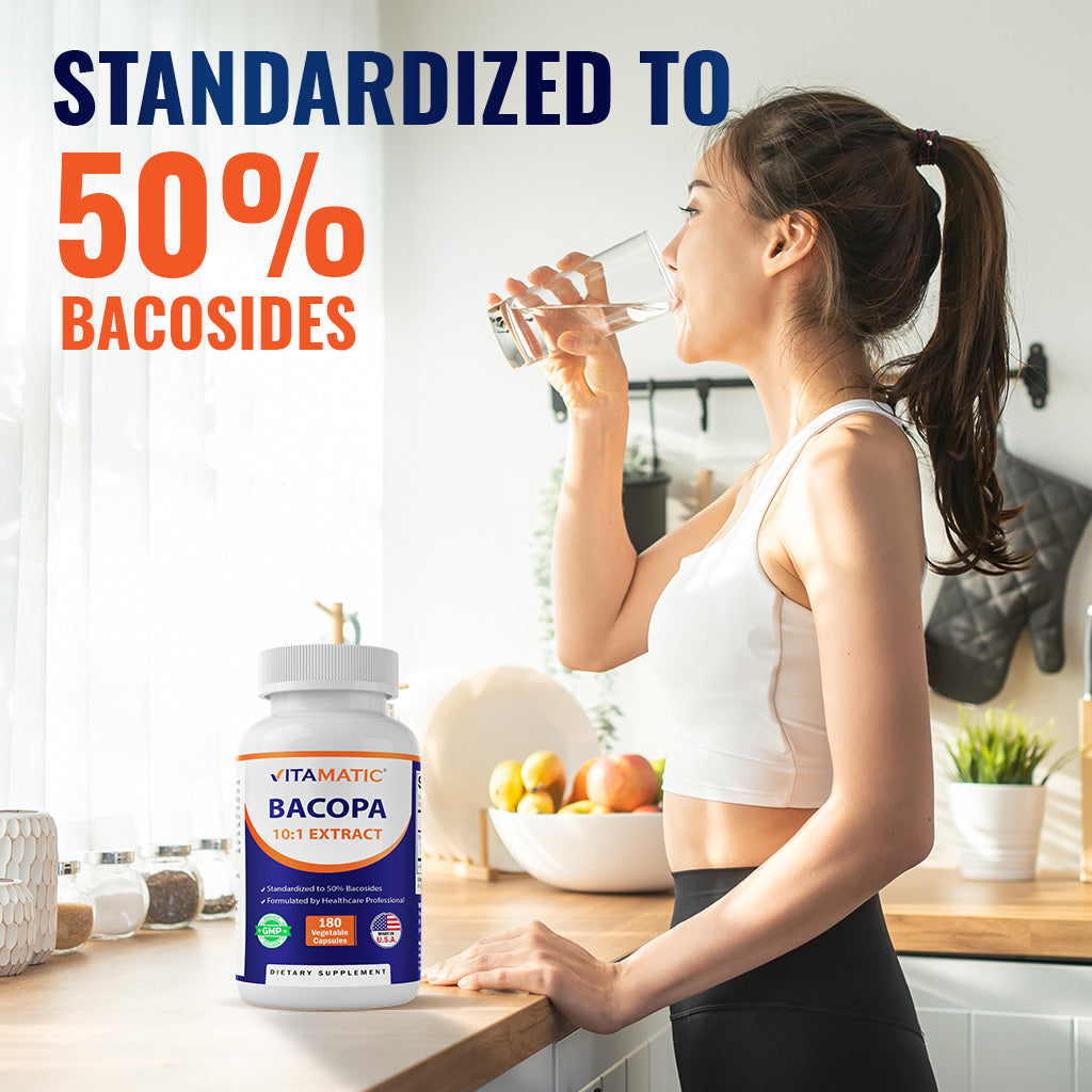 Vitamatic Bacopa Monnieri 10:1 Extract, 120 Capsules