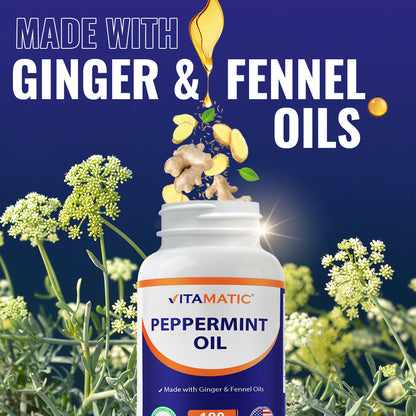 Peppermint Oil Softgels - 180 Softgels