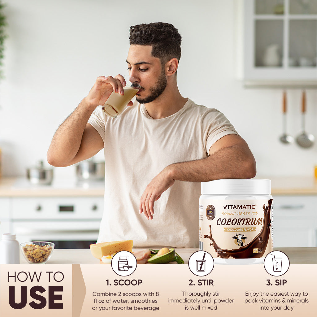 Bovine Colostrum 30% IgG Chocolate Flavored Powder