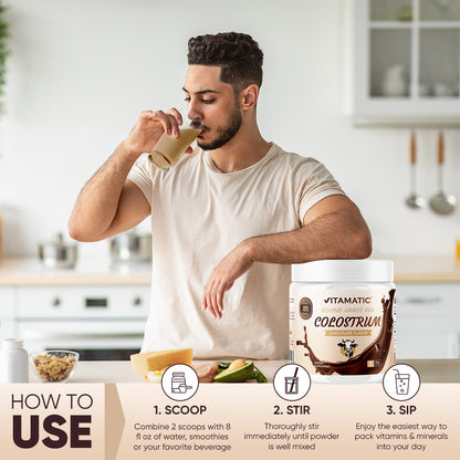 Bovine Colostrum 30% IgG Chocolate Flavored Powder