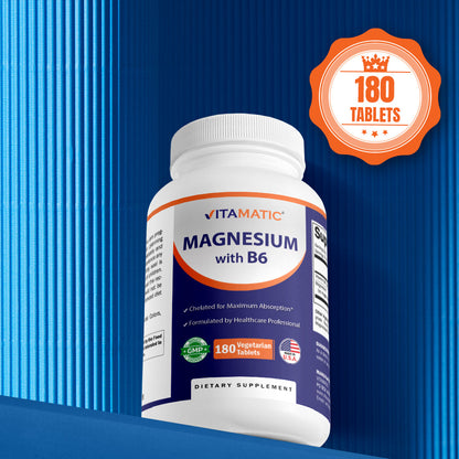 Magnesium Glycinate 500mg per Tablet 180 Vegetarian Tablets