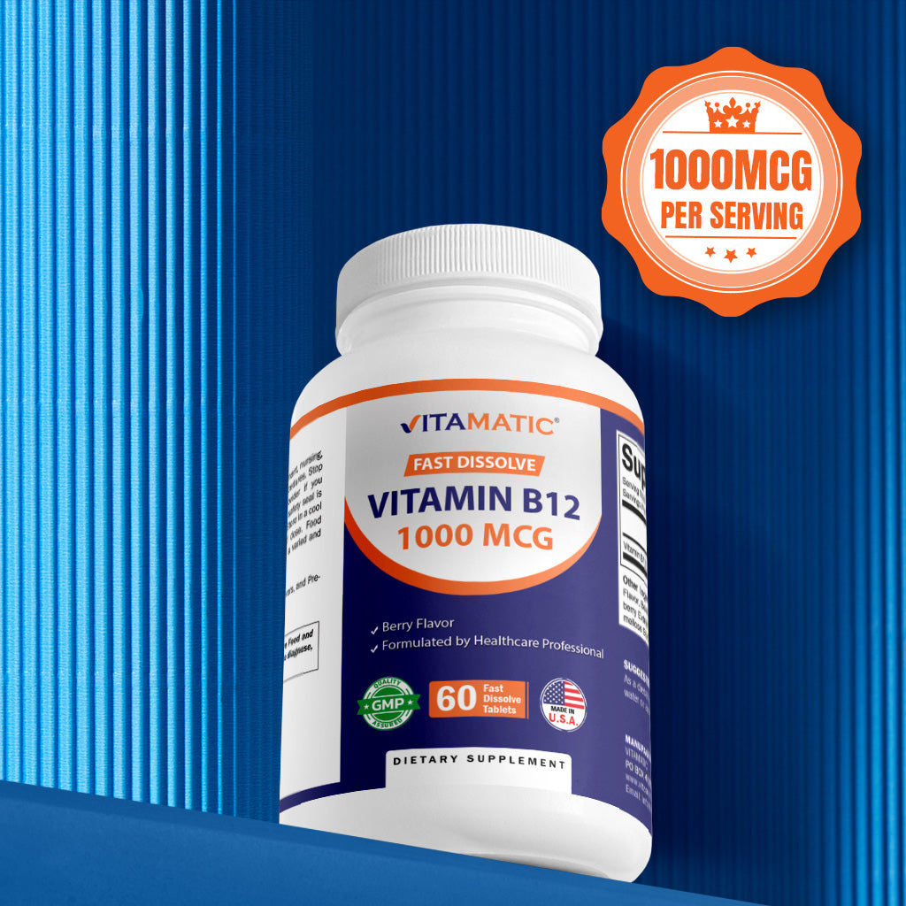 Vitamin B12 1000 mcg Fast Dissolve – 60 Tablets – Natural Berry Flavor