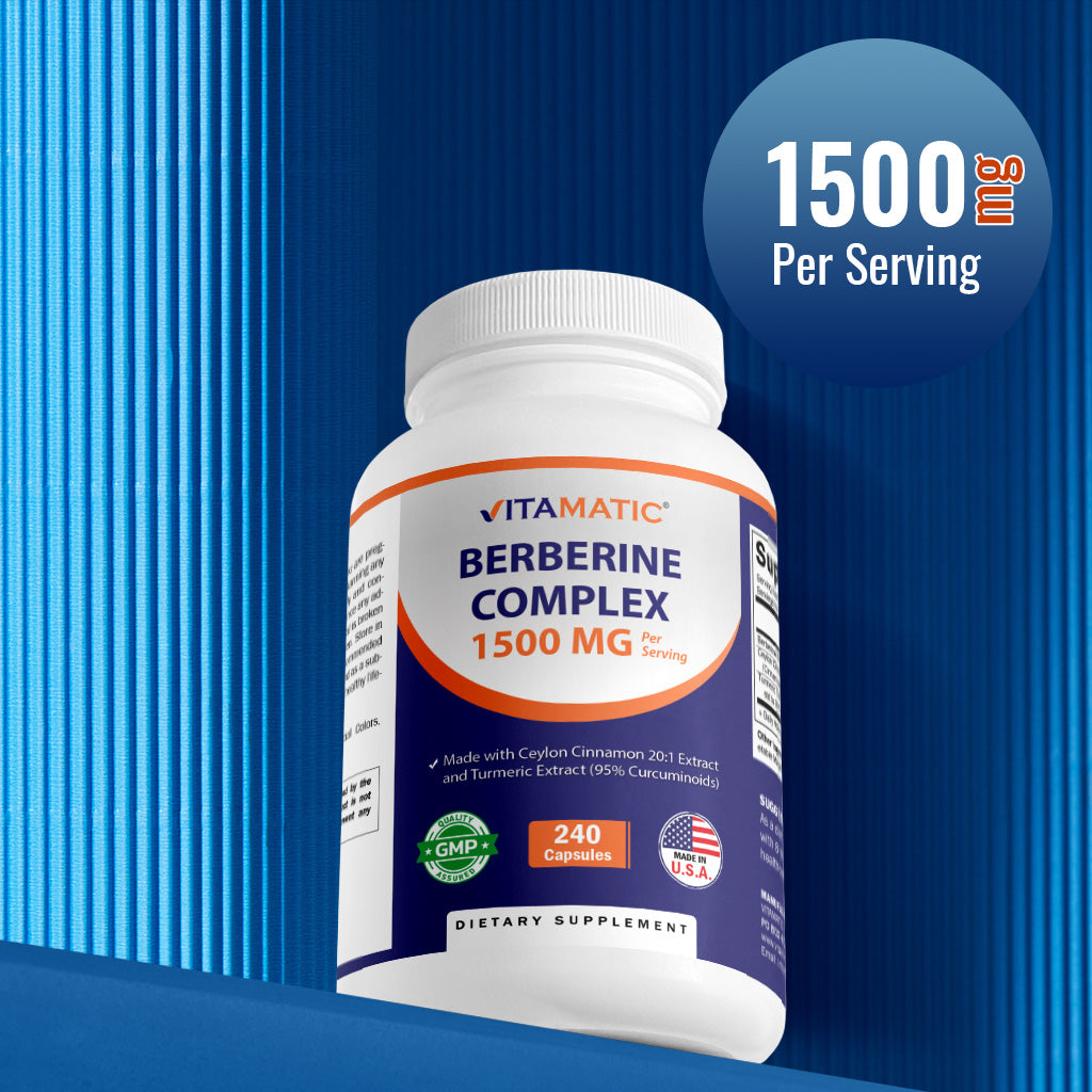Berberine with Ceylon Cinnamon 1500mg - 240 Vegetarian Capsules
