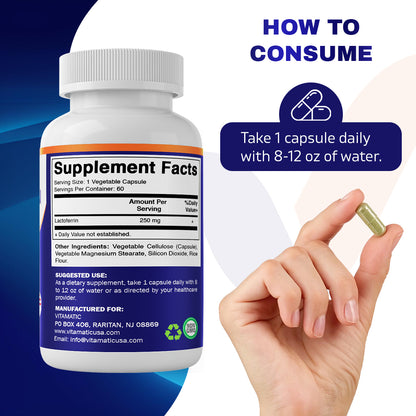 Lactoferrin 250 mg 60 Vegetable Capsules