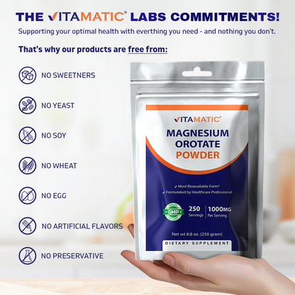 Magnesium Orotate 1000 mg per Serving 250 Grams - 250 Servings