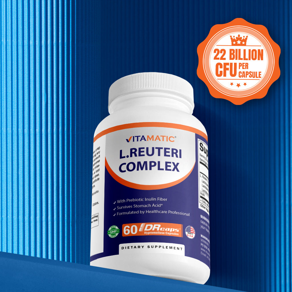 Vitamatic Lactobacillus Reuteri Complex 22 Billion, 60 DR Capsules