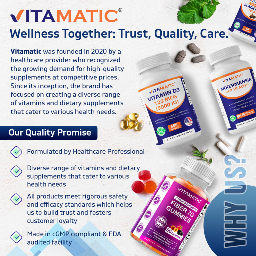 Vitamatic Bacopa Monnieri 10:1 Extract, 120 Capsules