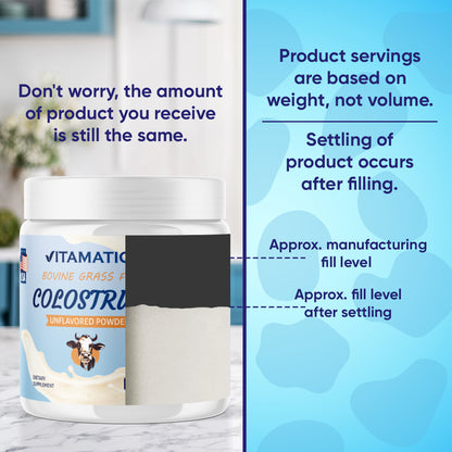 Colostrum Powder 30% IgG - JAR 60 Grams (Unflavored)