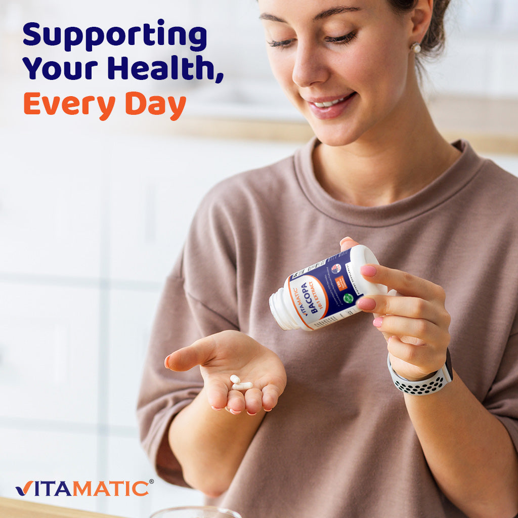 Vitamatic Bacopa Monnieri 10:1 Extract, 120 Capsules