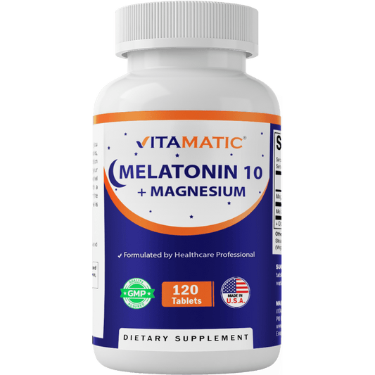 Melatonin 10 mg with Magnesium 200 mg 120 Tablets
